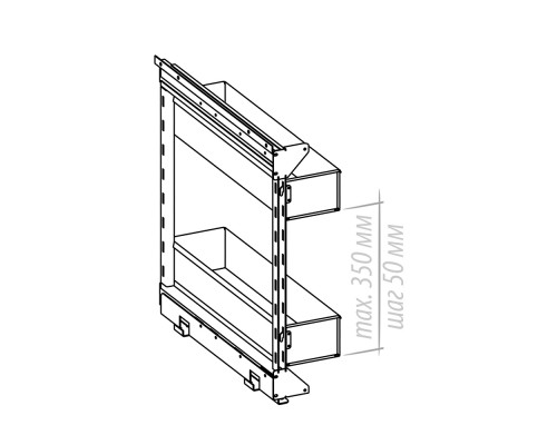 Бутылочница 200 с доводчиком левая